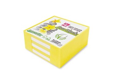 BOX COLORATO C/FOGLIETTI CARTA 100 RICICLATA 10X10X5CM IKONA+