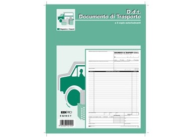 BLOCCO DDT 29.7X22CM 33fg 3 copie AUTORIC. E5219CT