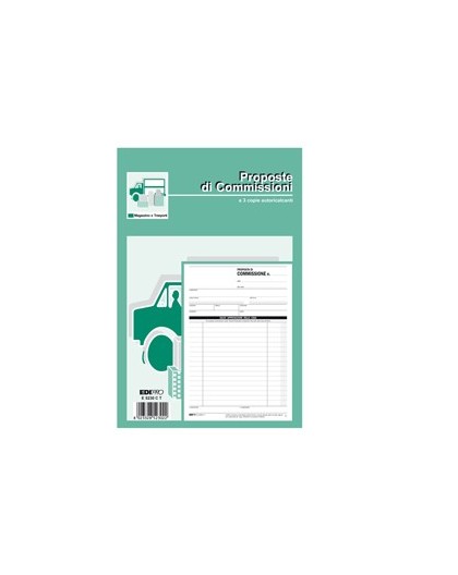 BLOCCO COPIA COMMISSIONI 23X15cm 33fg 3 copie autoric. E5230CT EDIPRO