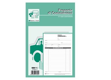 BLOCCO COPIA COMMISSIONI 23X15cm 33fg 3 copie autoric. E5230CT EDIPRO