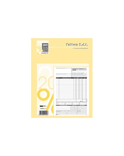 BLOCCO DDT/FATTURA 29.7X22CM 33fg 3 copie AUTORIC. E5222CT
