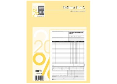 BLOCCO DDT/FATTURA 29.7X22CM 33fg 3 copie AUTORIC. E5222CT