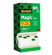 MULTI-PACK 12+2 ROTOLI SFUSI DI NASTRO Scotch® Magic™ 810 PERM. 19MMX33MT