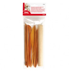 BLISTER 7 SPATOLE IN LEGNO PER MODELLARE DAS