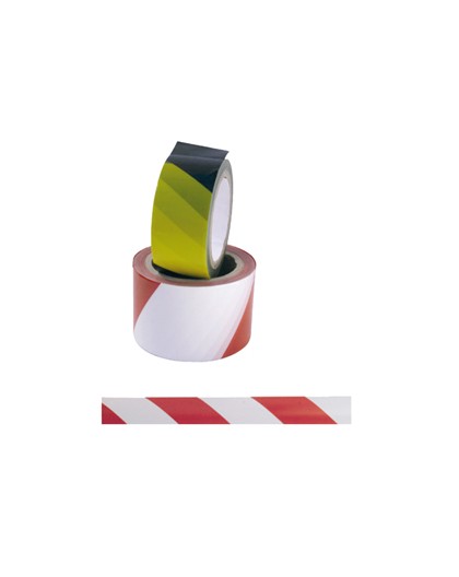 NASTRO ADESIVO 50MMX25MT SICUREZZA ROSSO/BIANCO