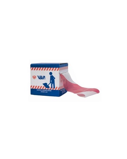 NASTRO SEGNALETICO 70mmX200m SICUREZZA ROSSO/BIANCO