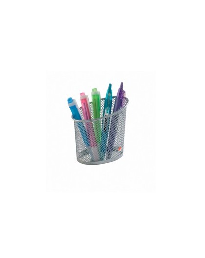 Portapenne MESH in rete metallica argento ALBA