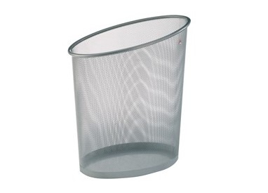 Cestino gettacarte 18lt MESH in rete metallica argento ALBA