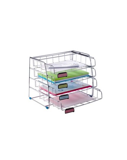Set 4 vaschette scorrevoli COR4I 6,5cm in metallo ALBA