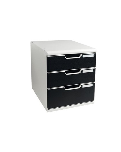 CASSETTIERA MODULO A4 3 CASSETTI GRIGIO/NERO EXACOMPTA