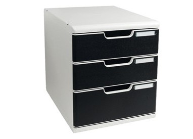 CASSETTIERA MODULO A4 3 CASSETTI GRIGIO/NERO EXACOMPTA