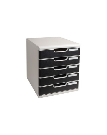 CASSETTIERA MODULO A4 5 CASSETTI GRIGIO/NERO EXACOMPTA
