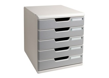 CASSETTIERA MODULO A4 5 CASSETTI GRIGIO/GRANITO EXACOMPTA