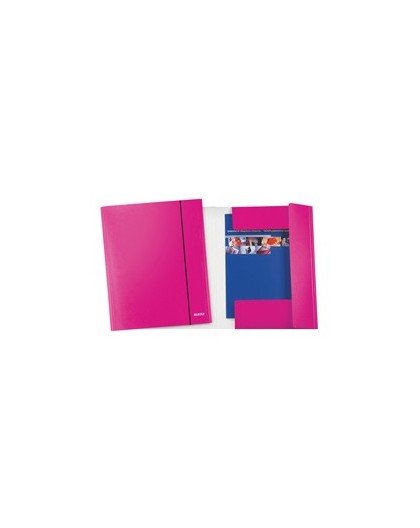 CARTELLINA C/ELASTICO WOW FUCSIA METAL 25X35CM