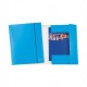 CARTELLINA C/ELASTICO WOW BLU METAL 25X35CM