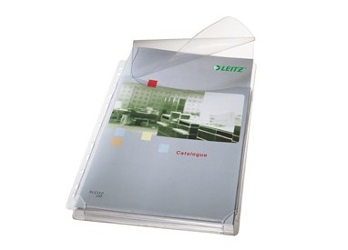 5 BUSTE FORATE C/SOFFIETTO E PATELLA 22X30 IN PVC LEITZ