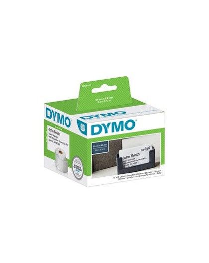 ROTOLO 300 ETICHETTE NON ADESIVE PER BADGE 51x89MM X DYMO LW