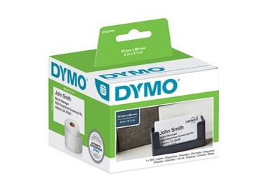 ROTOLO 300 ETICHETTE NON ADESIVE PER BADGE 51x89MM X DYMO LW