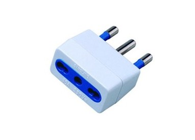 ADATTATORE SEMPLICE CON SPINA 2P+T 16A - PRESA BIPASSO 10/16A