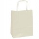 25 SHOPPERS CARTA KRAFT 26x11x34,5cm TWISTED avorio