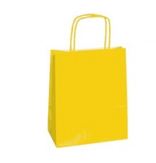 25 SHOPPERS CARTA KRAFT 36x12x41cm TWISTED giallo
