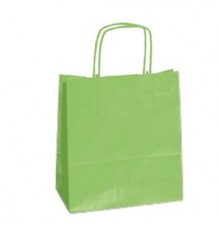 25 SHOPPERS CARTA KRAFT 36x12x41cm TWISTED verde mela