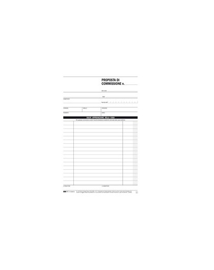 BLOCCO COPIA COMMISSIONE 23X15cm 50fg 2 copie aurotic. E5229A EDIPRO