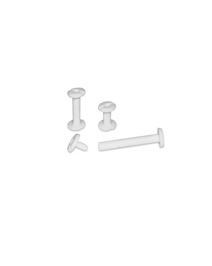 BUSTA 20 VITI SEPOLTE 20mm IN PLASTICA BIANCA