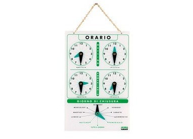 CARTELLO ORARIO IN ACRILICO ART.4506