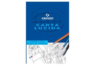 BLOCCO CARTA LUCIDA MANUALE 210x297mm 10FG 80GR CANSON
