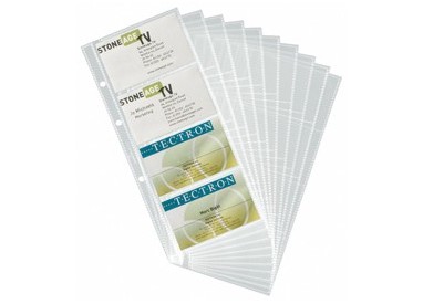 SET 10 BUSTE PER 80 BIGLIETTI VISITA 57x90MM VISIFIX DURABLE