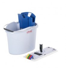 Kit Ultra Speed Mini: secchio 10Lt con strizzatore+telaio+mop microfibra VILEDA