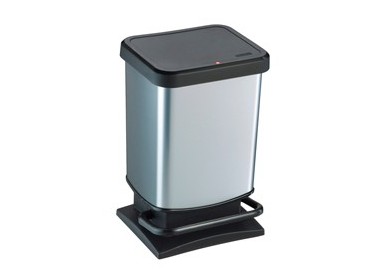 PATTUMIERA PASO 20LT A PEDALE IN PPL METALLIZZATO ROTHO