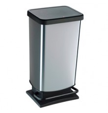 PATTUMIERA PASO 40LT A PEDALE IN PPL METALLIZZATO ROTHO