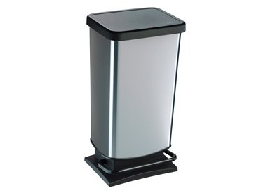 PATTUMIERA PASO 40LT A PEDALE IN PPL METALLIZZATO ROTHO