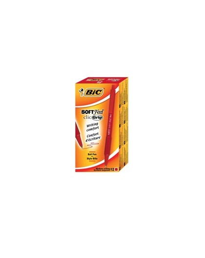 SCATOLA 12 PENNE SFERA SCATTO SOFTFEEL CLIC 1.0mm ROSSO