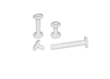 BUSTA 20 VITI SEPOLTE 40mm IN PLASTICA BIANCA