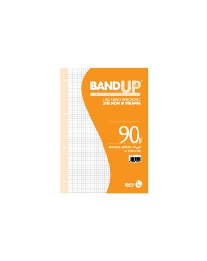 RICAMBI FORATI RINFORZATI BANDUP A4 90gr 40fg 4mm c/margine BM
