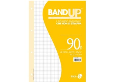 RICAMBI FORATI RINFORZATI BANDUP A4 90gr 40fg 5mm BM