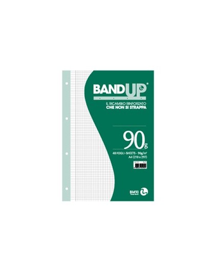 RICAMBI FORATI RINFORZATI BANDUP A4 90gr 40fg 5mm c/margine BM