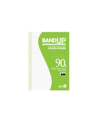 RICAMBI FORATI RINFORZATI BANDUP A4 90gr 40fg 10mm BM
