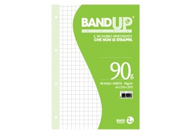 RICAMBI FORATI RINFORZATI BANDUP A4 90gr 40fg 10mm BM