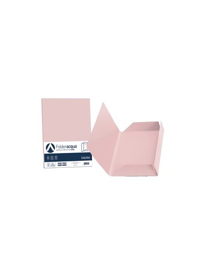 25 cartelline 3 lembi ACQUA 200gr 24,5x34,5cm rosa FAVINI