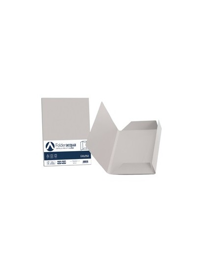 25 cartelline 3 lembi ACQUA 200gr 24,5x34,5cm ghiaccio FAVINI