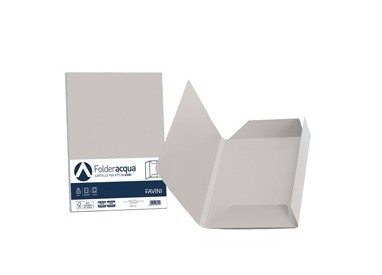 25 cartelline 3 lembi ACQUA 200gr 24,5x34,5cm ghiaccio FAVINI