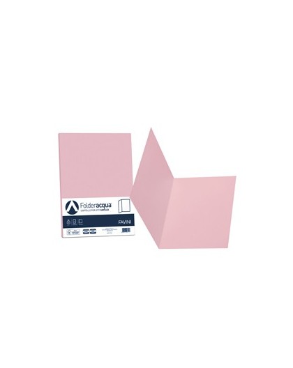 50 cartelline semplici ACQUA 200gr 25x34cm rosa FAVINI