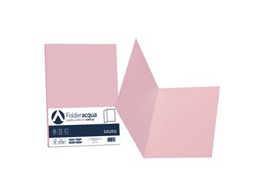 50 cartelline semplici ACQUA 200gr 25x34cm rosa FAVINI