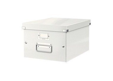SCATOLA ARCHIVIO MEDIA CLICKSTORE BIANCO METAL