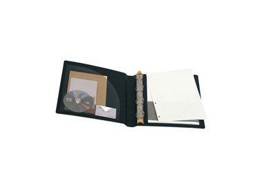 RACCOGLITORE MANAGER 4ANELLI D30MM A4 MAXI IN PPL NERO EXACTIVE