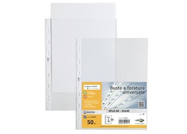 50 BUSTE FORATE 22X30-60 B.A. LEGGERE ATLA SEI ROTA
